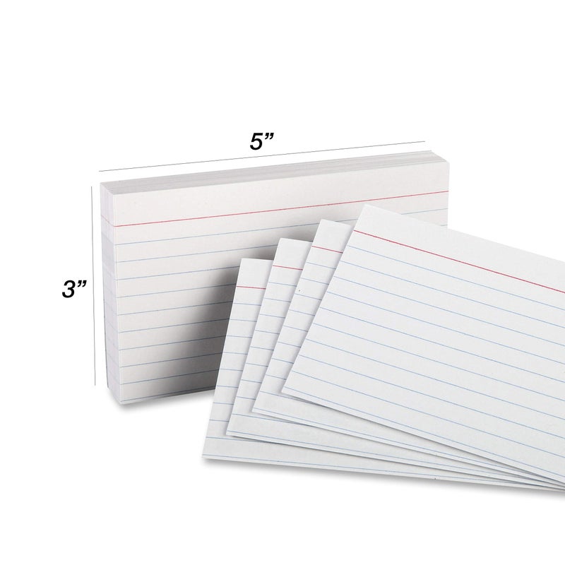 Klingy Index Cards - 3x5 Inch - Heavy Weight Ruled Index Card - Index-Cards Great for Notes, Organizing, Flash Cards, Lists, Recipes and More - 500 Cards (White) - Image 2